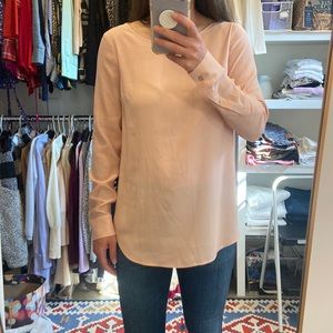 Ann Taylor XS long sleeve light pink blouse